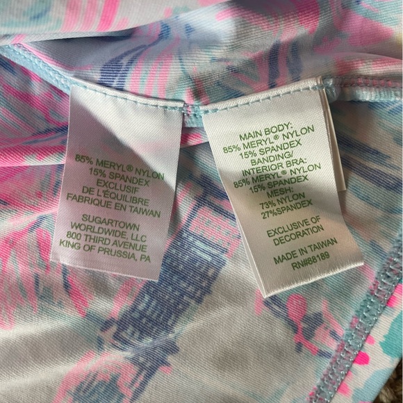 NWT Lilly Pulitzer Ravello Blue Perfect Match Luxletic Canna Bra Tank - Picture 7 of 8